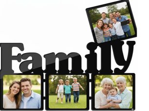 Laser Cut Family Wall Hanging Photo Frame Design