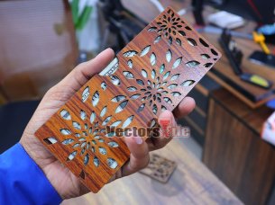 Laser Cut Leaf Pattern Money Envelope Design