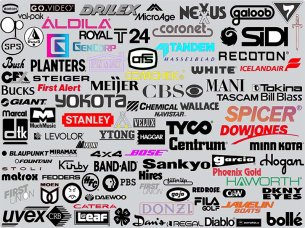 Car Sticker Logos Set Design