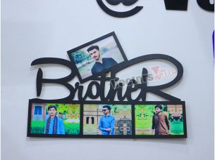 Laser Cut Wooden Brother Photo Frame Design