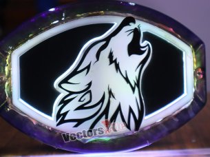 Laser Cut Howling Wolf Acrylic Cut Out Vector Template