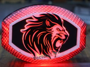 Laser Cut Angry Lion Face Cutout Template