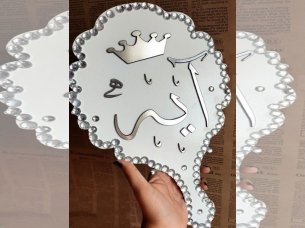 Laser Cut Wedding Decoration Bride Name Mirror Frame
