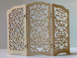 Laser Cut Foldable Room Divider Door Pattern Design