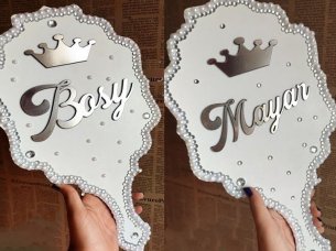 Laser Cut Bridal Mirror Wedding Decoration Idea