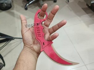 Laser Cut Wooden Karambit Knife Toy Model Design