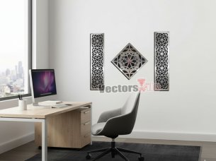 Laser Cut Modern Wall Clock with Side Grill Panel Design