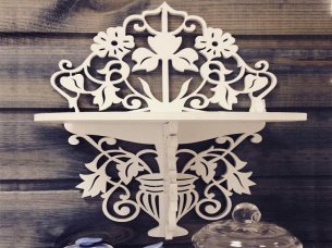 Laser Cut Wall Hanging Display Shelf