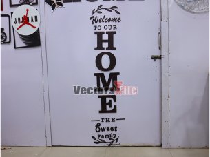Welcome to our Home the Sweet Family Laser Cut Wall Art Design