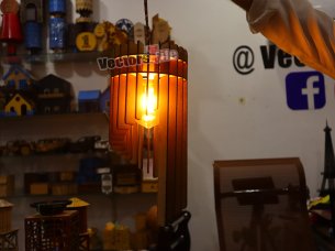Laser Cut MDF Wooden Pendant Chandelier Model Lamp Design