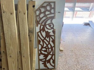 Laser Cut Wooden Decorative Grill Design