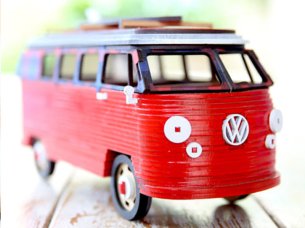 Laser Cut Wooden VW Camper Van 3D Puzzle Toy Model Kit