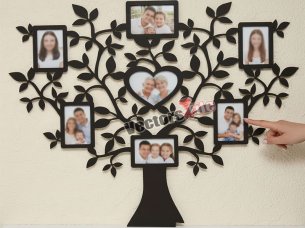 Laser Cut Wooden Family Tree Photo Frame Home Decor Idea