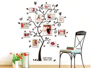 Laser Cut Wall Art Family Tree Photo Frame Design