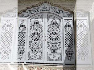 Laser Cut Floral Patterns Main Door Panel Design