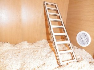 Laser Cut Wooden Ladder 3D Model Puzzle