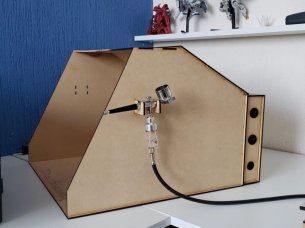 Laser Cut Wooden Spray Booth Model Design