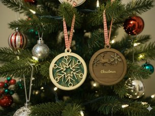 Laser Cut Christmas Decorative Pendant Ornaments Template