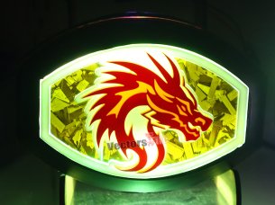 Laser Cut Acrylic Angry Dragon Cutout Template