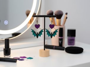 Laser Cut Halloween Bat Earring Design