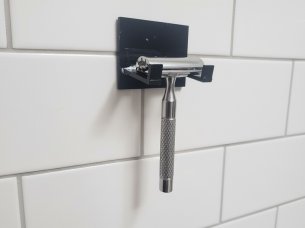 Laser Cut Acrylic Wall Mounted Razor Holder