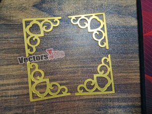 Laser Cut Heart Pattern Acrylic Corner Design