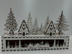 Laser Cut Christmas Nativity Village Scene Christmas Decor Idea
