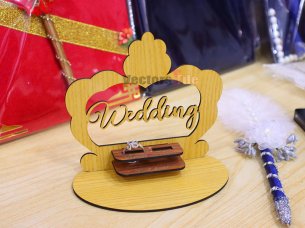 Laser Cut Personalized Wooden Wedding and Engagement Customise Ring Holder