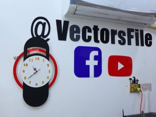 Laser Cut Modern Wall Clock with Ring Pattern Design