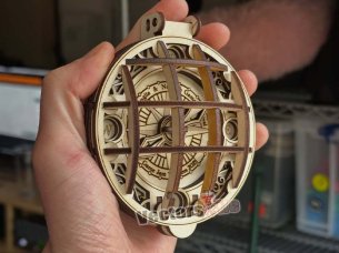 Laser Cut Santa’s Compass 3D Puzzle Christmas Ornament Design