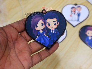 Laser Cut Heart Photo Frame Pendant Design