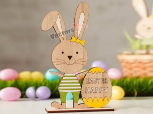 Laser Cut Bunny Easter Decoration Stand