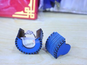Laser Cut Living Hinge Wooden Engagement and Wedding Ring Box Design