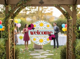 Laser Cut DIY Wooden Welcome Sign Board Design