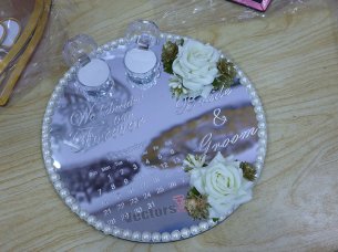 Laser Cut Personalized Acrylic Engagement Ring Tray