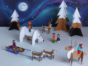 Laser Cut Winter Scene Christmas Decor Idea