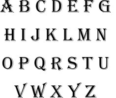 ABC Algerian Style Font Free Vector