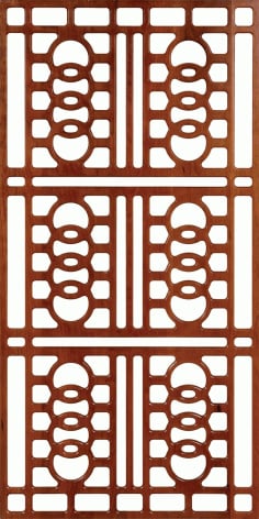 Abstract CNC Wooden Door Design DXF File