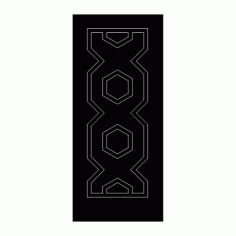 Abstract Design Door Panel DXF File