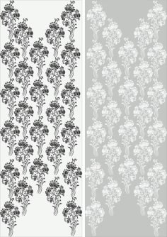 Abstract Flowers Sandblast Pattern Room Dividers and Background Screens Laser Cut CDR File