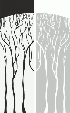 Abstract Old Tree Sandblast Pattern CDR File