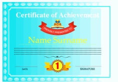 Achievement Certificate Design Vector File