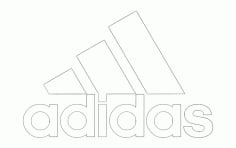 Adidas Logo Vector DXF File