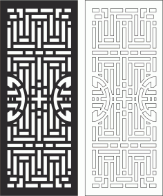 Admiral Grill Pattern Room Divider Design CDR File