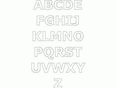 Alphabet gimp Free DXF Vectors File