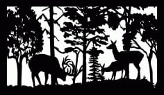 Animal Forest Plasma Cutting Panel DXF File