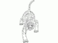 Animal Mascot Cheetah DXF File