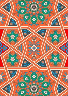 Arabic Ornament Panel Design Free Vector File