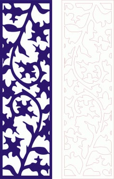 Arabic Vintage Seamless Screen Panel Laser Cut CDR File