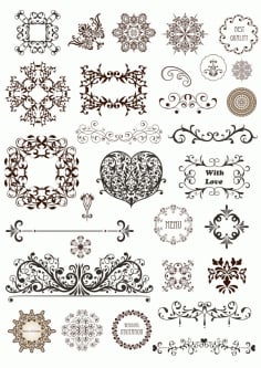 Art Nouveau Motif Panel CDR File